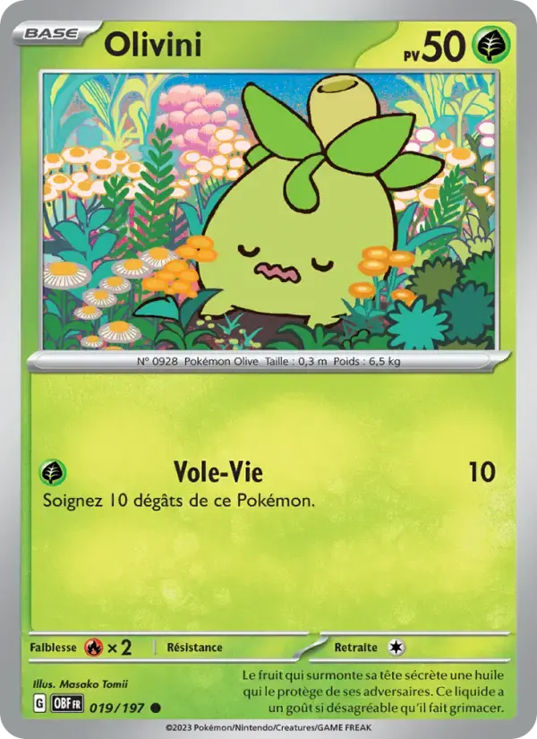 Carte Pokémon Olivini #019 — Flammes Obsidiennes