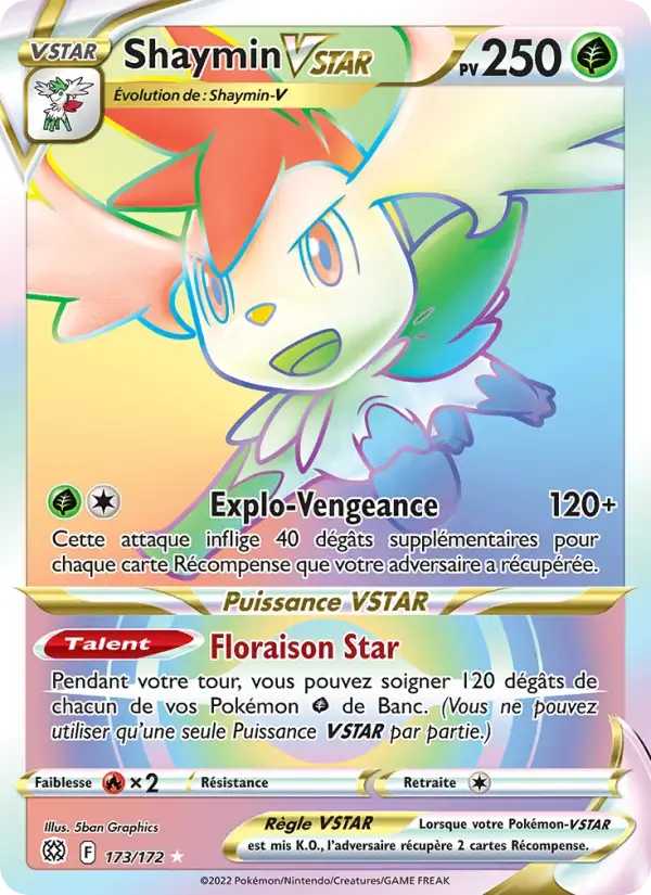 Carte Pokémon Shaymin VSTAR #173 — Stars Étincelantes