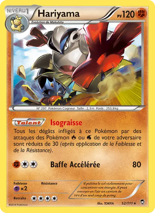 Carte Pokémon Hariyama #52 — Poings Furieux