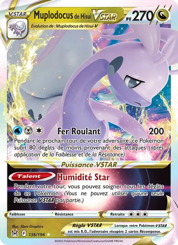 Carte Pokémon Muplodocus de Hisui VSTAR #136 — Origine Perdue