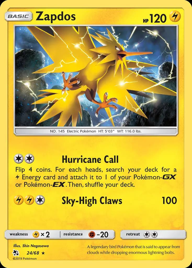Zapdos #24 — Hidden Fates