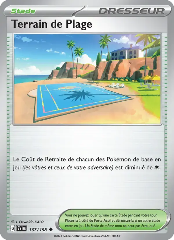 Carte Pokémon Terrain de Plage #167 — Écarlate et Violet