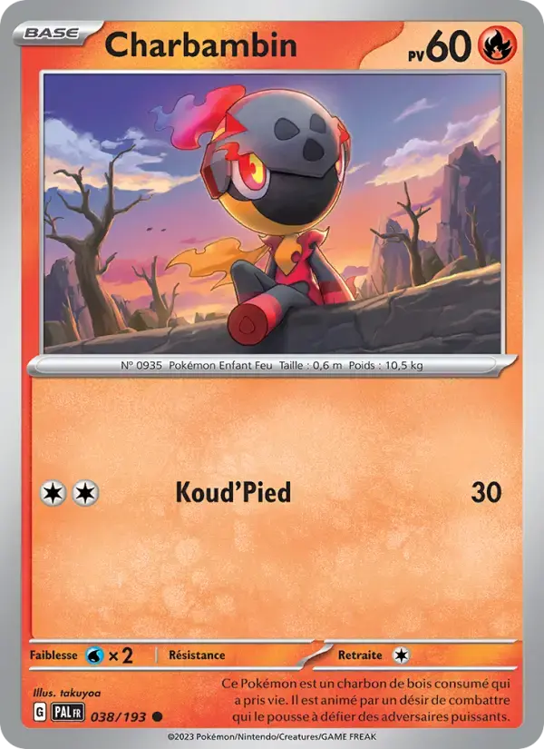 Carte Pokémon Charbambin #038 — Évolutions à Paldea