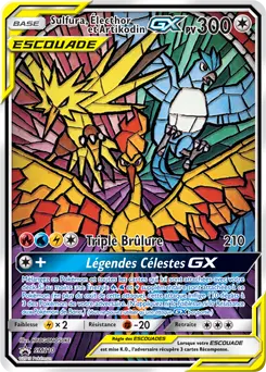 Carte Pokémon Sulfura, Électhor et Artikodin GX #SM210 — Promos Soleil et Lune