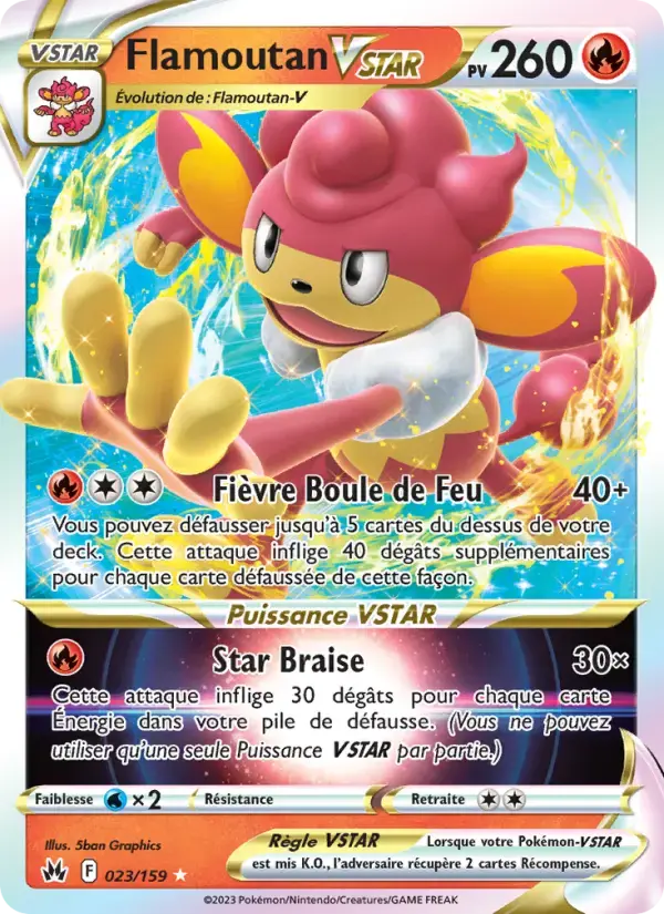 Carte Pokémon Flamoutan VSTAR #023 — Zénith Suprême