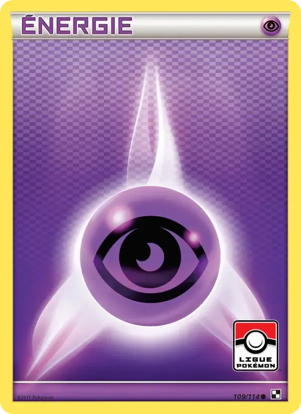 Carte Pokémon Énergie Psy #109 — Noir et Blanc