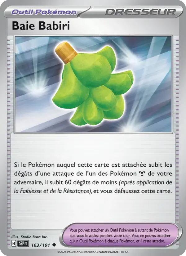 Carte Pokémon Baie Babiri #163 — Étincelles Déferlantes