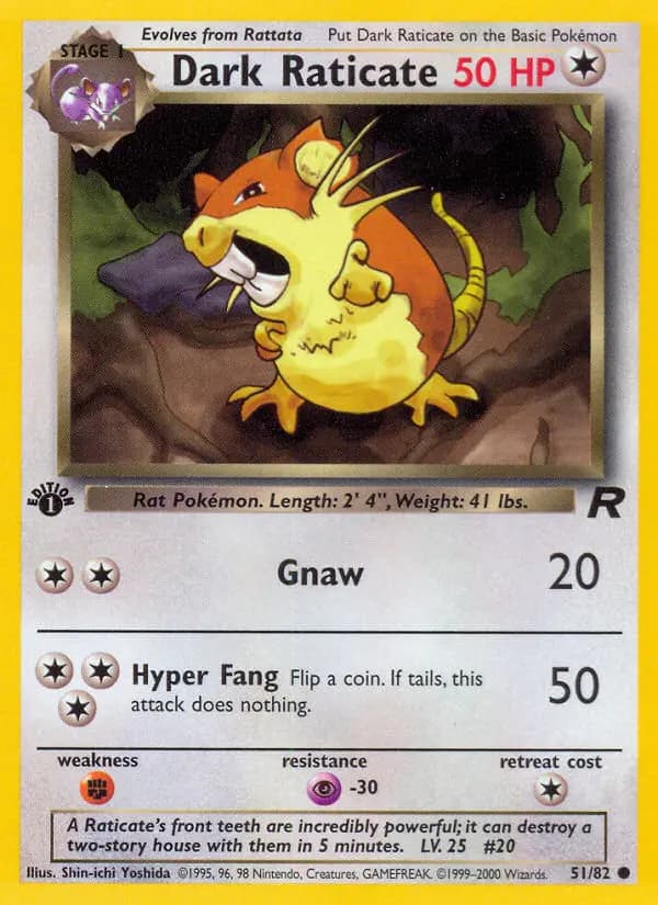 Dark Raticate #51 — Team Rocket