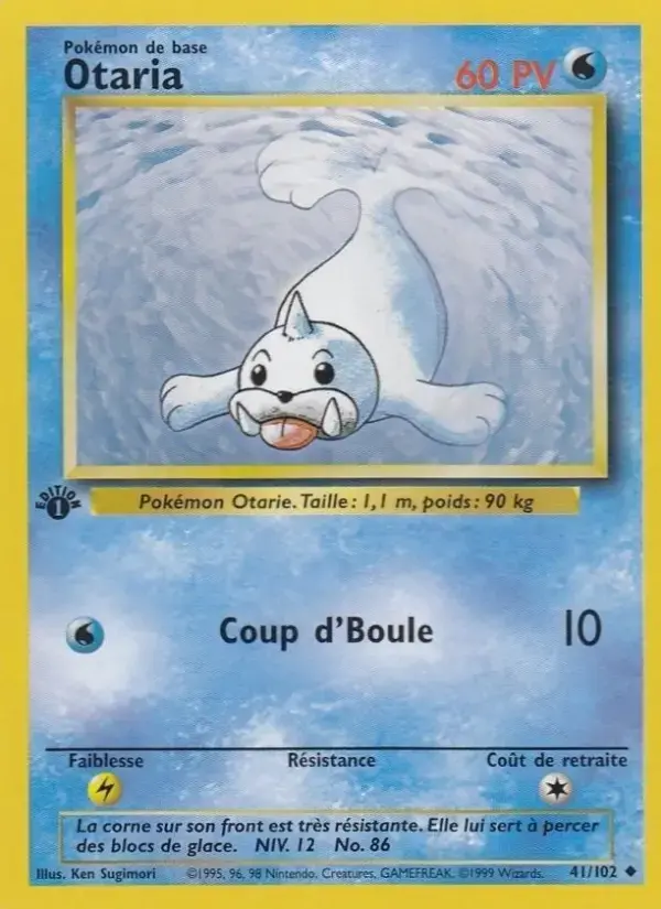 Carte Pokémon Otaria #41 — Set de Base