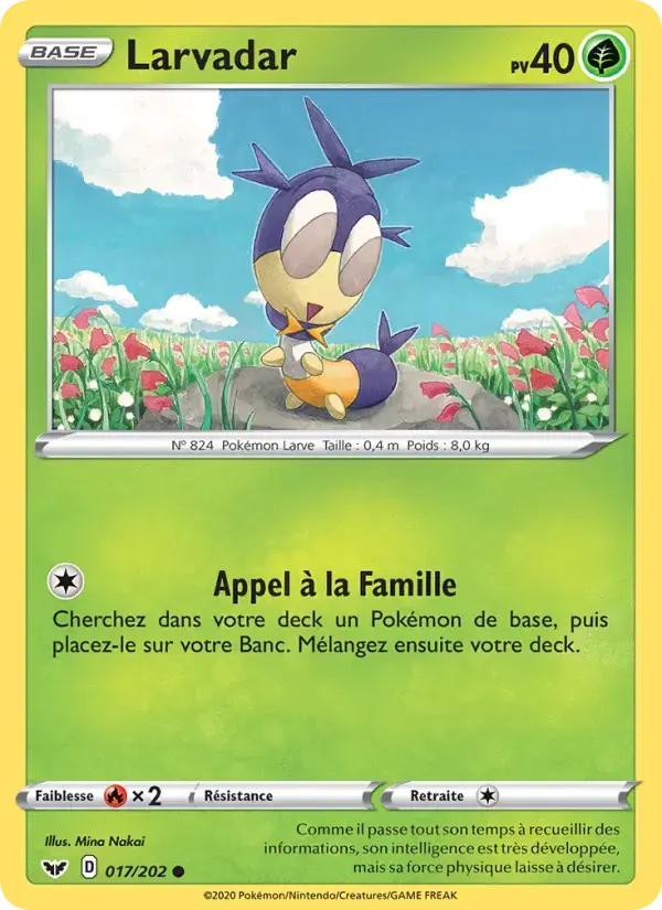 Carte Pokémon Larvadar #17 — Épée et Bouclier