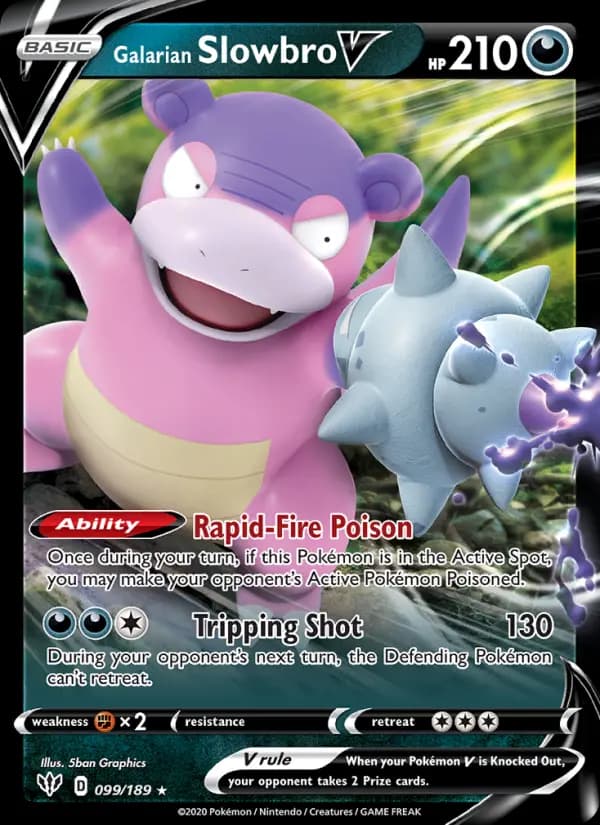 Galarian Slowbro V #99 — Darkness Ablaze