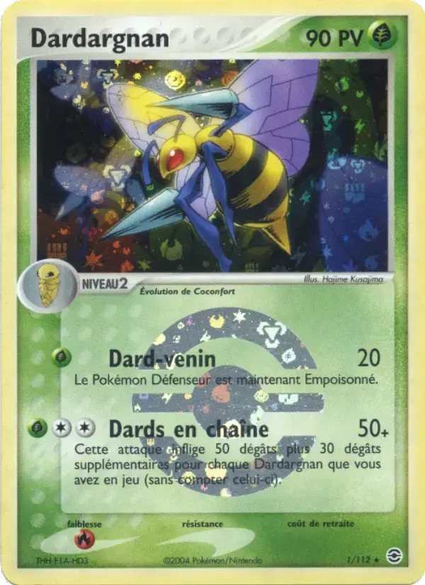 Carte Pokémon Dardargnan #1 — Rouge Feu & Vert Feuille