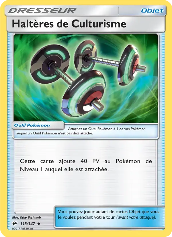Carte Pokémon Haltères de Culturisme #113 — Ombres Ardentes