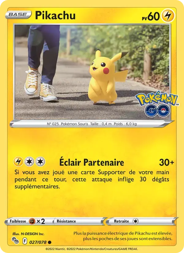 Carte Pokémon Pikachu #027 — Pokémon GO