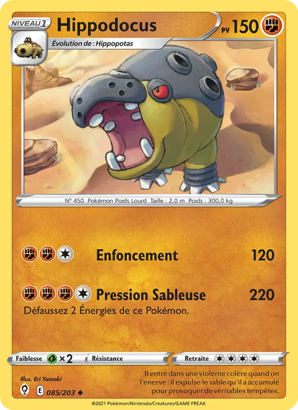 Carte Pokémon Hippodocus #85 — Évolution Céleste