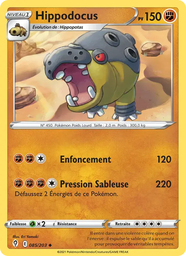 Carte Pokémon Hippodocus #85 — Évolution Céleste