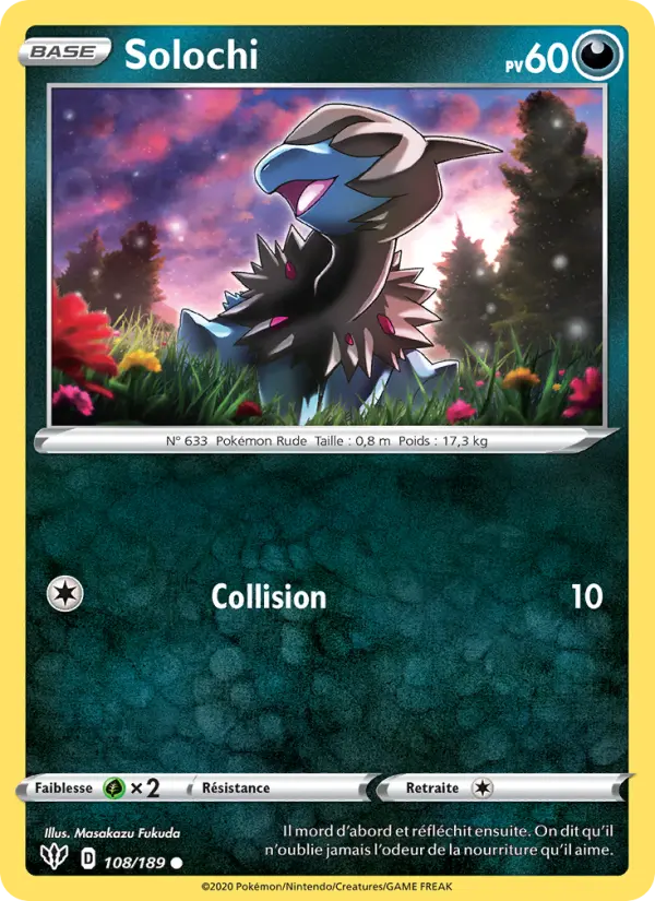 Carte Pokémon Solochi #108 — Ténèbres Embrasées