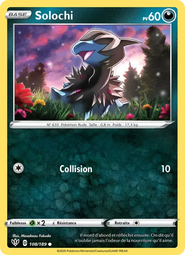 Carte Pokémon Solochi #108 — Ténèbres Embrasées