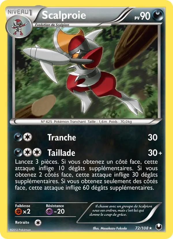 Carte Pokémon Scalproie #72 — Explorateurs Obscurs