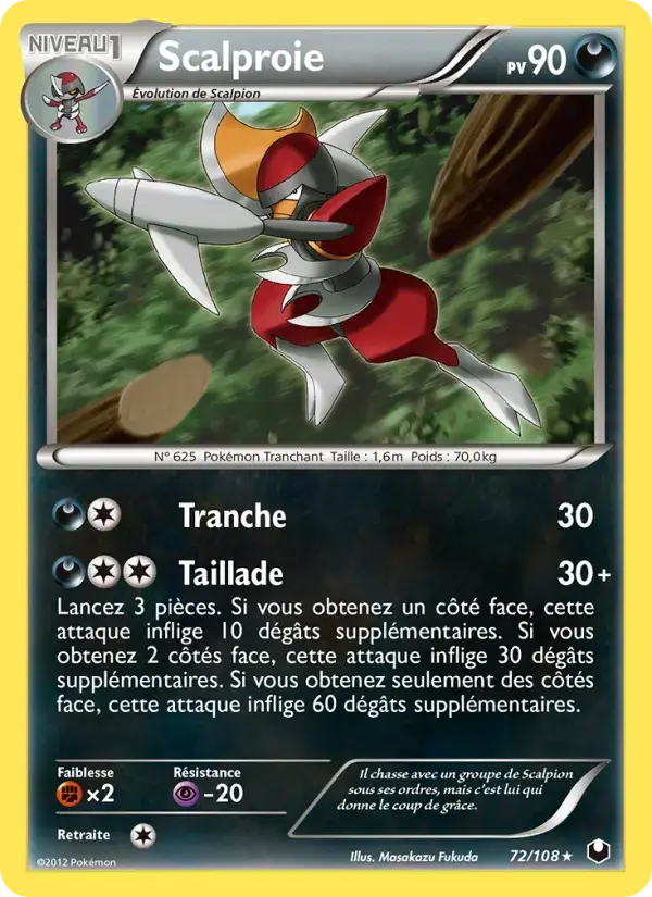 Carte Pokémon Scalproie #72 — Explorateurs Obscurs