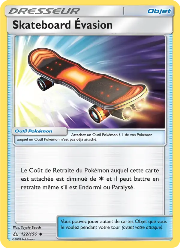 Carte Pokémon Skateboard Évasion #122 — Ultra-Prisme