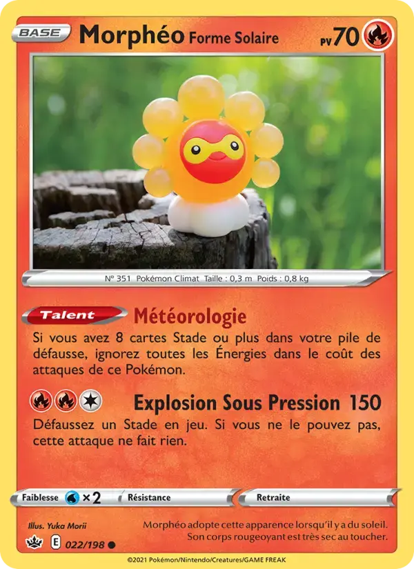 Carte Pokémon Morphéo Forme Solaire #22 — Règne de Glace