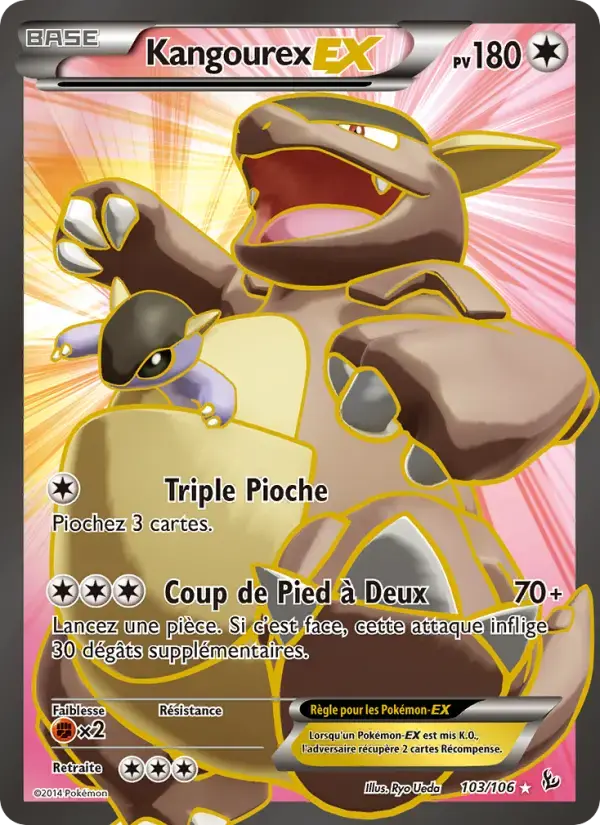 Carte Pokémon Kangourex EX #103 — Étincelles