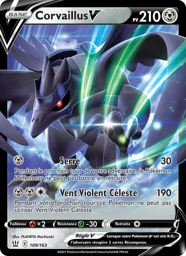 Carte Pokémon Corvaillus V #109 — Styles de Combat