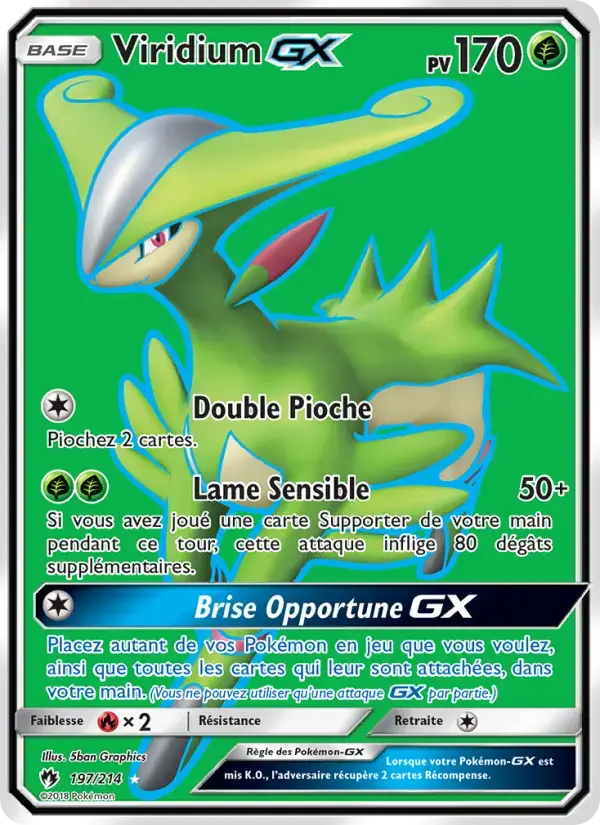 Carte Pokémon Viridium GX #197 — Tonnerre Perdu