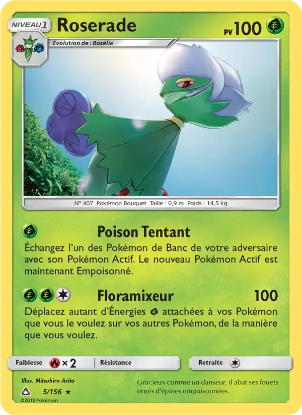 Carte Pokémon Roserade #5 — Ultra-Prisme