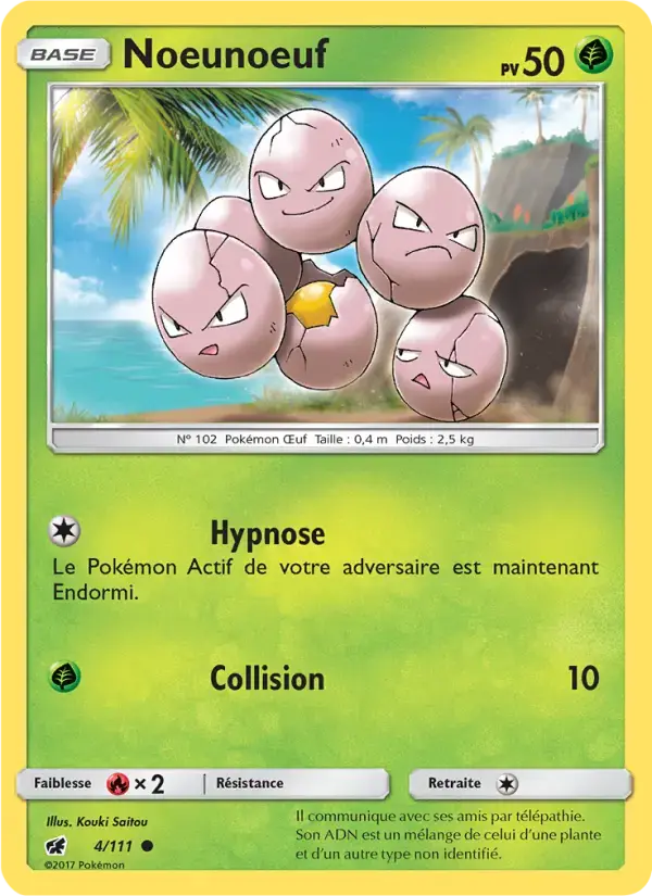 Carte Pokémon Noeunoeuf #4 — Invasion Carmin