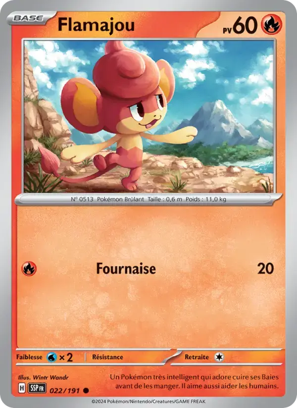 Carte Pokémon Flamajou #022 — Étincelles Déferlantes