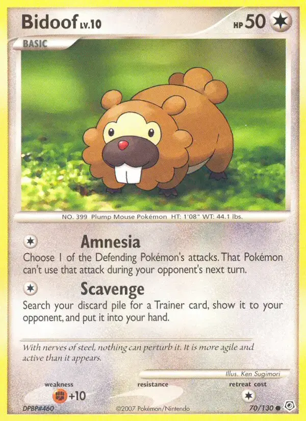 Bidoof #70 — Diamond & Pearl