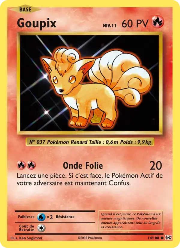 Carte Pokémon Goupix #14 — Évolutions XY