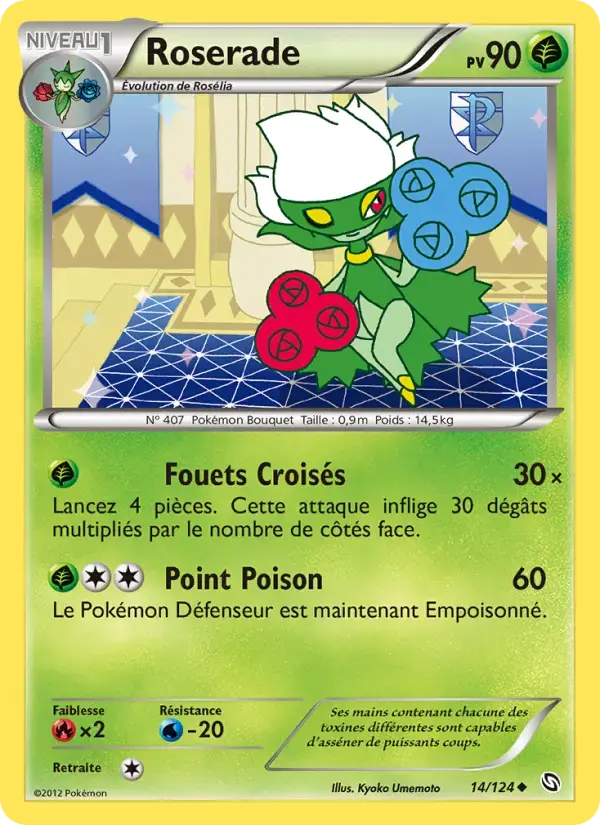 Carte Pokémon Roserade #14 — Dragons Exaltés