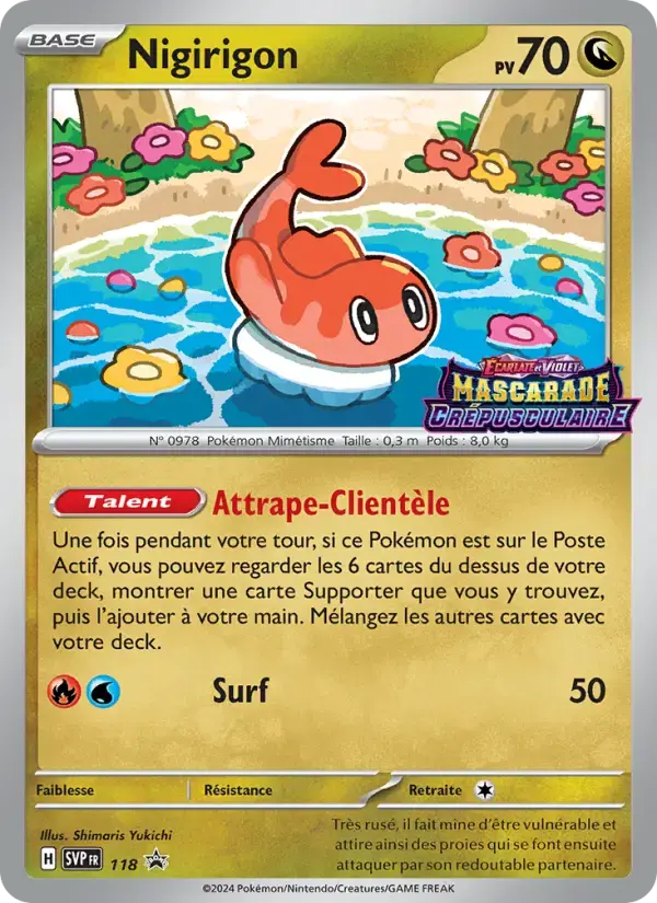 Carte Pokémon Nigirigon #118 — Promos Écarlate et Violet
