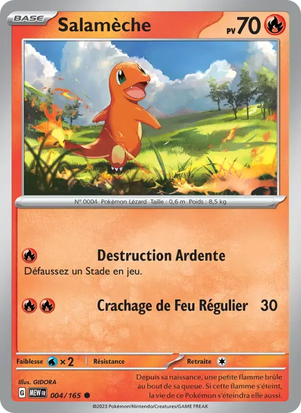 Carte Pokémon Salamèche #004 — Pokémon 151
