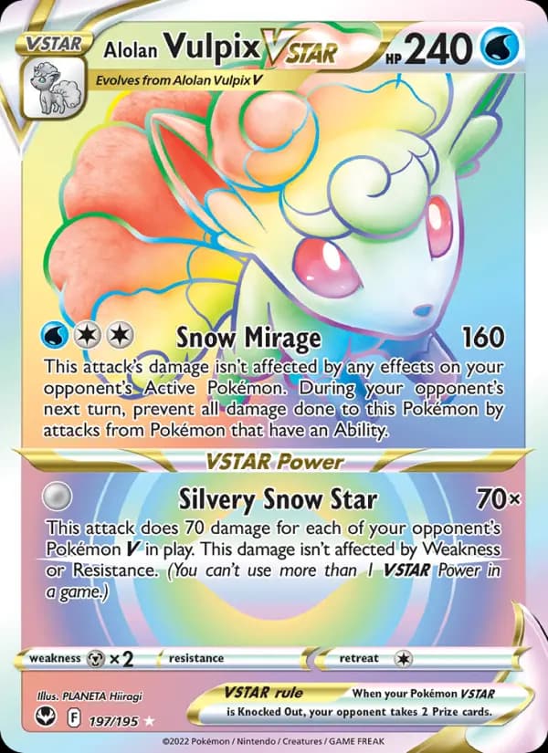 Alolan Vulpix VSTAR #197 — Silver Tempest