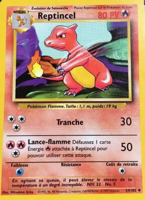 Carte Pokémon Reptincel #24 — Set de Base