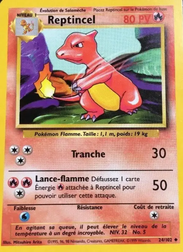 Carte Pokémon Reptincel #24 — Set de Base