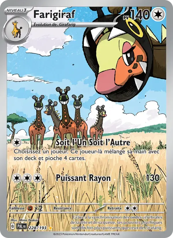 Carte Pokémon Farigiraf #228 — Évolutions à Paldea