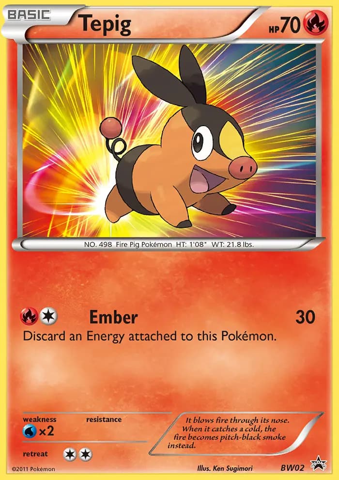 Tepig #BW02 — Black & White Promos