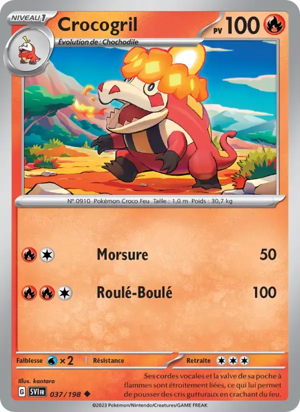 Carte Pokémon Crocogril #037 — Écarlate et Violet