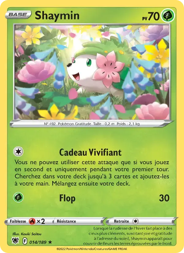 Carte Pokémon Shaymin #014 — Astres Radieux