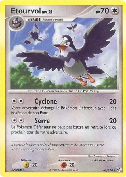 Carte Pokémon Etourvol #64 — Diamant et Perle