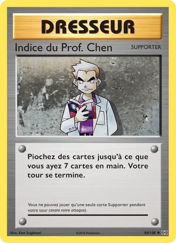 Carte Pokémon Indice du Prof. Chen #84 — Évolutions XY