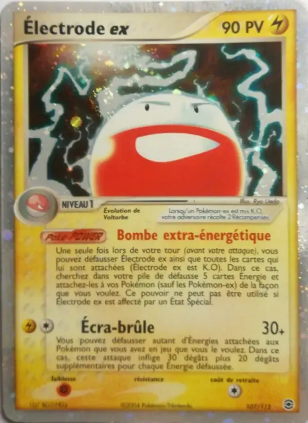 Carte Pokémon Électrode ex #107 — Rouge Feu & Vert Feuille