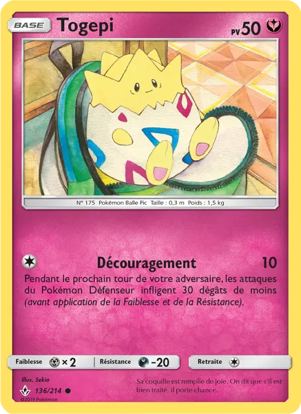Carte Pokémon Togepi #136 — Alliance Infaillible