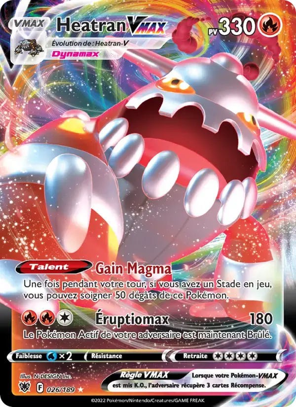 Carte Pokémon Heatran VMAX #026 — Astres Radieux