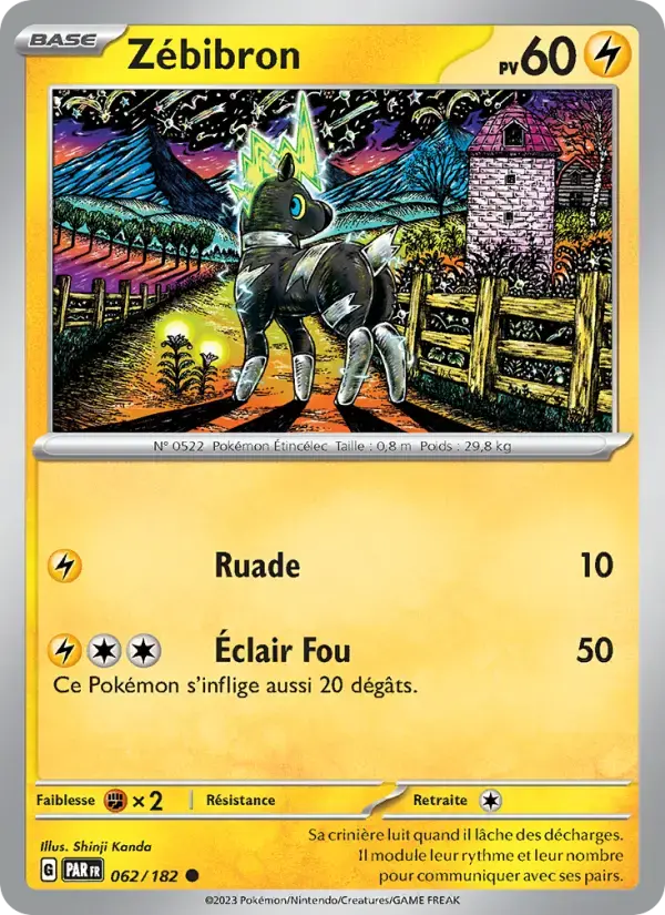 Carte Pokémon Zébibron #062 — Faille Paradoxe